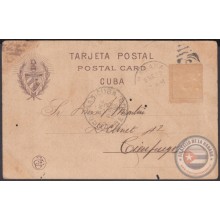 POS-1024 CUBA POSTCARD. 1908. FOSO DE LOS LAURELES DEL CASTILLO DE LA CABAÑA.
