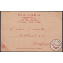 POS-1019 CUBA POSTCARD. 1907. CARRETA DE CAÑAS, CANE CART