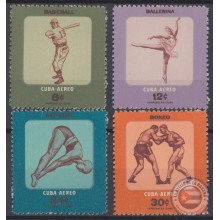 1957-333 CUBA REPUBLICA. 1957. Ed.696-99. ACTIVIDADES JUVENILES, BALLET, BEISBOL, BASEBALL, BOXEO, NATACION. MNH.