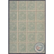 1875-90 CUBA ESPAÑA SPAIN. 50c. 1875. REPUBLICA. Ed.33. BLOCK OF 20. MNH.