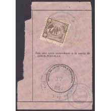 1954-H-85 CUBA REPUBLICA. 1954. 10c PATRIOTAS ESTRADA PALAMA. GIRO POSTAL TELEGRAFICO. QUEMADO DE GUINES. 1957.