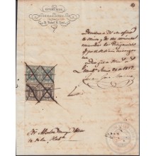 DER-112 CUBA (LG1513) SPAIN ANT. REVENUE DERECHO JUDICIAL 1857 COMPLETE DOC.