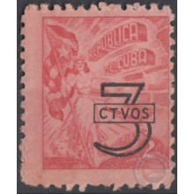 1953-226 CUBA REPUBLICA. 1953. Ed.561. PROPAGANDA DEL TABACO. HABILITADO 3c. MNH. TOBACCO.