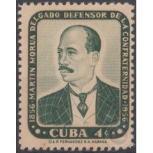 1957-335 CUBA REPUBLICA. 1957. Ed.643. MARTIN MORUA DELGADO, INDEPENDENCE WAR. MH.