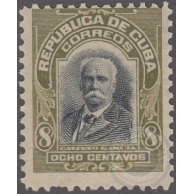 1911-145 CUBA REPUBLICA. 1911. 8c. CALIXTO GARCIA. PATRIOTAS. Ed.193. MNH.