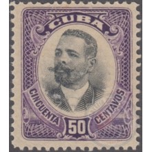 1910-166 CUBA REPUBLICA. 1910. 50c ANTONIO MACEO. Ed.187. ORIGINAL GUM.