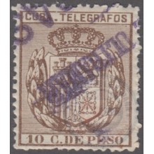 1894-203 CUBA SPAIN. 1894. 10c Ed.78. TELEGRAFOS TELEGRAPH PROOF MUESTRA.