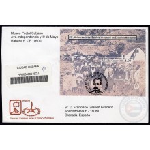 2007-FDC-102 CUBA FDC 2007. REGISTERED COVER TO SPAIN. HF 35 ANIV SEMINARIO ESTUDIOS MARTIANOS, JOSE MARTI,