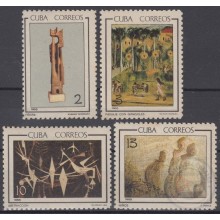 1965.118 CUBA 1965 Ed.1177-80. OBRAS DE ARTE MUSEO NACIONAL. ART, NATIONAL MUSEUM. LIGERAS MANCHAS.