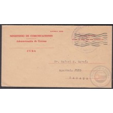 1958-EP-29 CUBA REPUBLICA. ASUNTO OFICIAL. SECRETARIA DE COMUNICACIONES. LISTA DE CORREOS E INFORMACION.