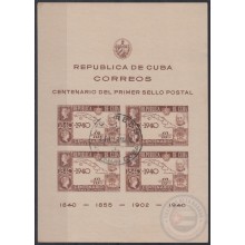 1940-279 CUBA REPUBLICA. 1940. Ed.343. HF CENT PENNY BLACK ROWLAND HILL. USED.