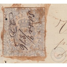 REC-52 CUBA SPAIN ESPAÑA (LG1631) RECIBOS + GIROS REVENUE 1876. SUGAR MILLS FLOR DE CUBA INVOICE.