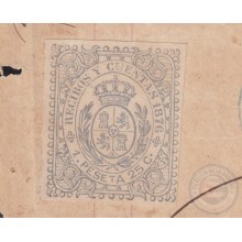 REC-51 CUBA SPAIN ESPAÑA (LG1630) RECIBOS REVENUE 1876. SHIP OQUENDO INVOICE 1875.