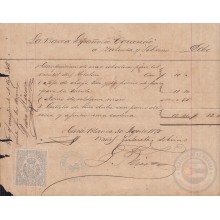REC-51 CUBA SPAIN ESPAÑA (LG1630) RECIBOS REVENUE 1876. SHIP OQUENDO INVOICE 1875.