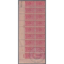 1928-126 CUBA REPUBLICA (LG1603) Ed. 2c GERARDO MACHADO PLATE NUMBER BLOCK 18. ORIGINAL GUM.