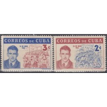 1962.174 CUBA. 1962. MNH. Ed.960-61. ABEL SANTAMARIA CUADRADO.