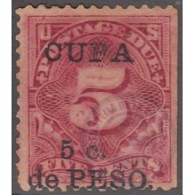 1899-350 CUBA US OCCUPATION 1899. 5c. POSTAGE DUE, "CUPA" x "CUBA". RARE, UNUSED NO GUM.