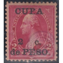 1899-347 CUBA US OCCUPATION 1899. 2c. "CUPA" x "CUBA". RARE, UNUSED NO GUM