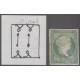 1855-180 CUBA SPAIN PUERTO RICO. ISABEL II. 1855. Ed 2. 1r VERDE, FILIGRADA COINCIDENTE.