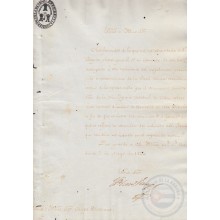 BE731 CUBA SPAIN 1830 SIGNED DOC CAPTAIN FRANCISCO DIONISIO DE VIVES