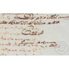 BE722 CUBA SPAIN 1838 SIGNED DOC CAPTAIN GENERAL JOAQUIN DE EZPELETA.