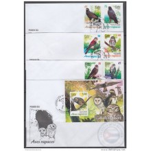 2017-FDC-23 CUBA 2017 MNH FDC. AVES RAPACES. BIRD AVES PAJAROS SIJU BUHO GAVILAN.