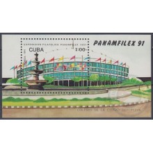 1991.1 CUBA 1991 MNH Ed.3667 HF EXPO FILATELICA PANAMFILEX PHILATELIC EXPO CIUDAD DEPORTIVA