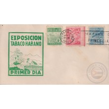1950-FDC-103 CUBA REPUBLICA 1950 FDC PROPAGANDA DEL TABACO TOBACCO THIRD ISSUE.