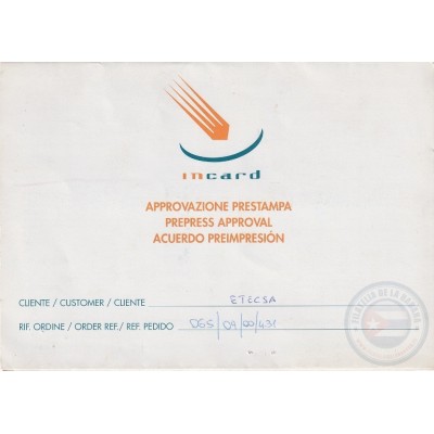 E6334 CUBA CROMALINE PROOF TELEPHON ITALY INCARD 2000. CAMALEON LIZARD. UNIQUE.