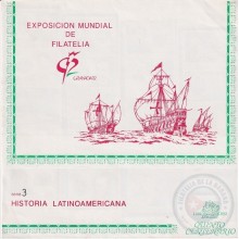 1988.115 CUBA (LG1763) MNH 1988 SPECIAL SHEET SOUVENIR WORLD EXPO GRANDA´92. HISTORIA LATINOAMERICANA.