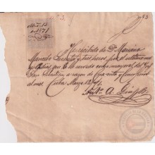 REC-168 CUBA (LG1779) 1871 SUGAR MILLS SAN SEBASTIAN RECIBOS Y CUENTAS REVENUE.