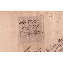REC-168 CUBA (LG1779) 1871 SUGAR MILLS SAN SEBASTIAN RECIBOS Y CUENTAS REVENUE.
