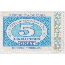 REV-3 CUBA REVENUE 5$ ONAT ESPECIES TIMBRADAS TAX.