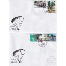 2019-FDC-19 CUBA 2019 FDC DEPORTES EXTREMOS SURF LONGBOARD CICLISMO CYCLE ESCALADA.