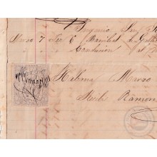 E6383 CUBA SPAIN 1871 SUGAR MILLS SAN JOAQUIN REVENUE RECIBOS Y CUENTAS.