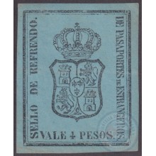 POL-104 CUBA REVENUE 1871 SELLOS DE REFRENDO PASAPORTES EXTRANJEROS PASSPORT.