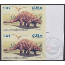 2006.532 CUBA 2006 MNH IMPERFORATED PROOF 1.05$ SAICHANIA DINOSAURIO DINOSAUR PALEONTOLOGY PAIR.