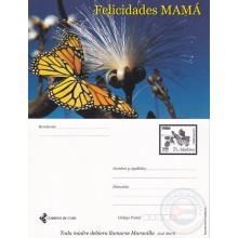 2006-EP-11 CUBA 2006 POSTAL STATIONERY MOTHER DAY SPECIAL DELIVERY BUTTERFLIES MARIPOSAS FLOWERS FLORES UNUSED.