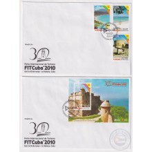 2010-FDC-110 CUBA FDC 2010 FITCUBA FERIA DE TURISMO SANTIAGO DE CUBA CAMAGUEY GRANMA GUANTANAMO.