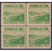 1937-344 CUBA REPUBLICA 1937 Ed.306 1c LM BOLIVIA WRITTER & ARTIST. ESCRITORES Y ARTISTAS.