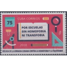 2018.74 CUBA 2018. MNH. JORNADA CONTRA LA HOMOFOBIA Y TRANSFOBIA, GAY, TRANSGENEO.