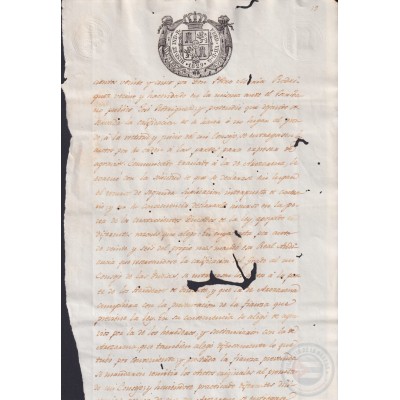 1829-PS-1 ESPAÑA SPAIN 1829 REVENUE SEALLED PAPER. ILUSTRES.