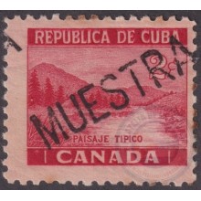 1937-378 CUBA REPUBLICA 1937 ED.308 2c CANADA SPECIMEN MUESTRA. ESCRITORES Y ARTISTAS ORIGINAL GUM WRITTER & ARTIST.