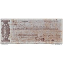 BX7963 CUBA BANK CHECKS 1857 SERAPIO DE ALZUGARAY