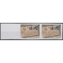 2008.370 CUBA 2008 MNH IMPERFORATED PROOF JOSE MARTI COVER POSTAL MUSEUM.