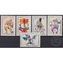 1968.72 CUBA 1968 MNH Ed.1559-63. CONGRESO CULTURAL ARTE Y CULTURA.