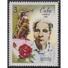 1969.84 CUBA 1969 MNH Ed.1628. MARIANA GRAJALES FLOWER FLORES