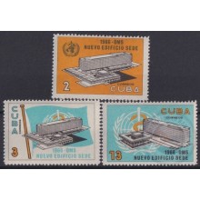 1966.149 CUBA 1966 MNH Ed.1339-41. OMS MEDICINE MEDICINA NEW BUILDING ORG MUNDIAL DE LA SALUD