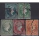1855-205 CUBA SPAIN 1855 ISABEL II FIRT ISSUE COMPLETE SET USED + 1 REAL BRONCE.