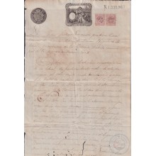 1893-PS-1 ESPAÑA SPAIN REVENUE SEALLED PAPER PAPEL SELLADO 1893 SELLO 13ro + SELLO DE CUBA.